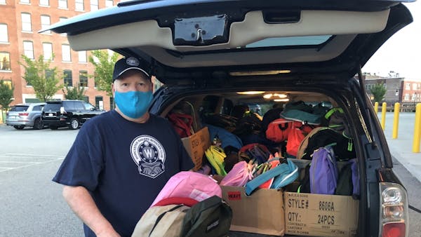 Worcester Railers HC and Railers Booster Club Deliver 100 Backpacks to Friendly House