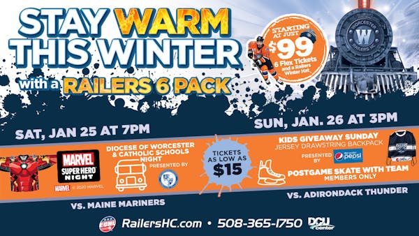 The Worcester Railers host a promotion-packed weekend at the DCU Center!